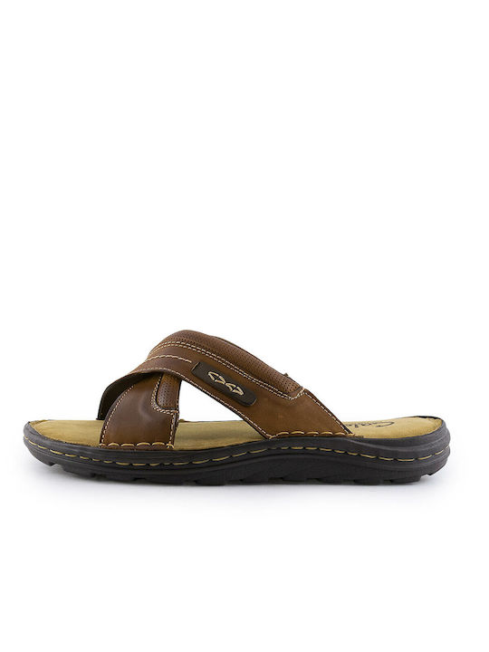 Gale Men's Leather Sandals Tabac Brown