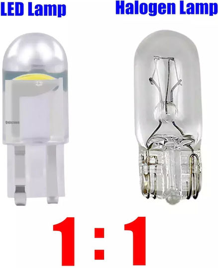Λάμπες Μοτοσυκλέτας T10 LED 6000K Λευκό 12V 1W 20τμχ