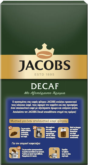 Jacobs Καφές Φίλτρου Decaffeine Αλεσμένος 250gr