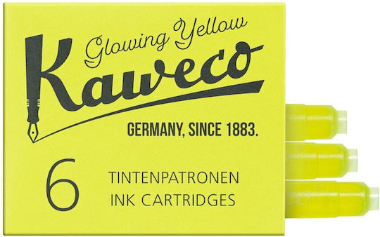 Kaweco 6 Replacement Inks for Fountain Pen Glowing Yellow 1ml