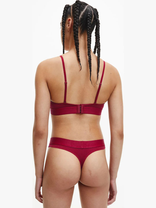 Calvin Klein Bralette Σουτιέν Μπορντό
