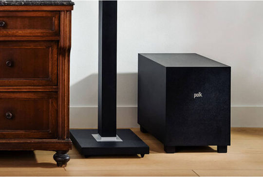 Polk Audio MXT10 50.15.01 Aktiv Subwoofer mit Lautsprecher 10" 50W Schwarz