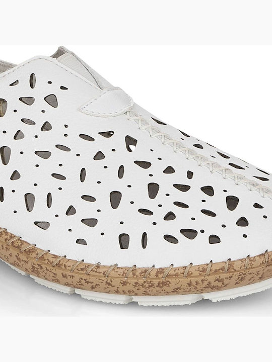 Анатомични Дамски Slip-On Кожени Бели