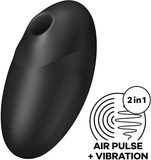 Satisfyer Vulva Lover 3 Аспиратор Вагина с вибрация Въздушен импулсен стимулатор и вибратор Black 1бр