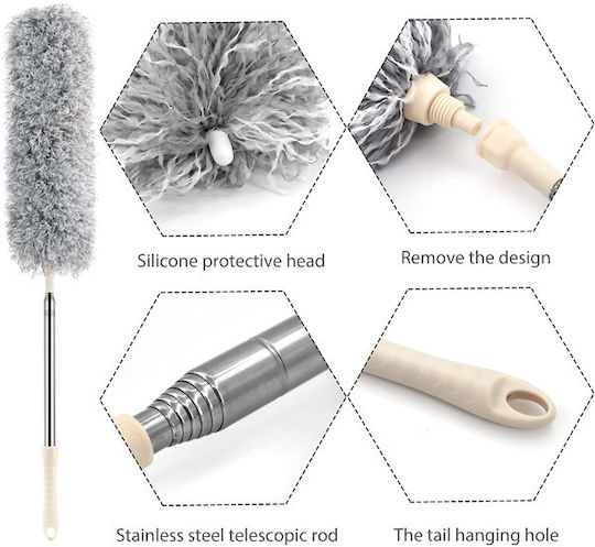 Viosarp Feather Duster with Handle 1pcs 280cm