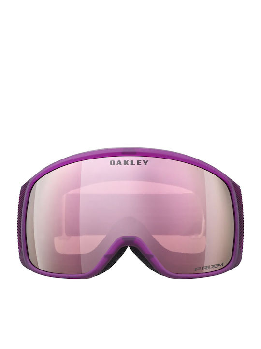 Oakley Flight Tracker Ski & Snowboard Goggles Kids Purple with Lens in Pink Color