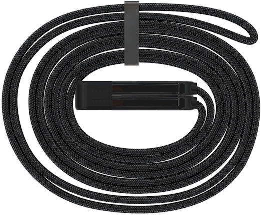 Rolling Square Magnetic USB / Type-C to Type-C / micro USB Cable Μαύρο 2m (XLM01R)