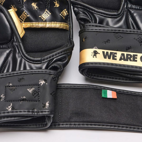 Leone Synthetic Leather MMA Gloves Black