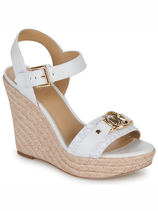 Michael Kors Rory Women's Ankle Strap Platforms Optic White