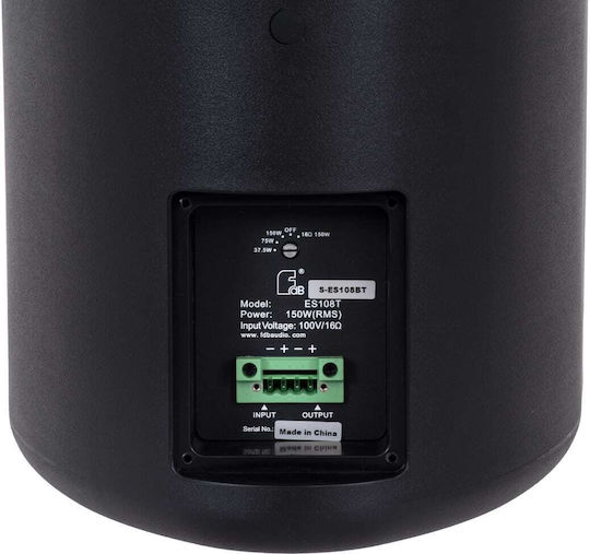 GloboStar FDB ES108BT Παθητικό Επιτοίχιο Ηχείο 300W (Τεμάχιο) Μαύρο