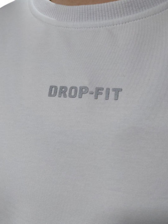 Ανδρικό Φούτερ Πενιέ Λευκό Drop-Fit