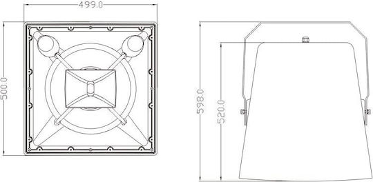 GloboStar FDB LT215T Παθητικό Επιτοίχιο Ηχείο 800W (Τεμάχιο) Λευκό