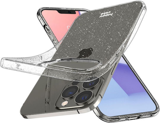 HappyCase Glitter Print Back Cover Σιλικόνης Διάφανο (iPhone 13 Pro)