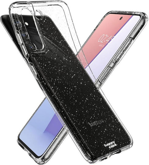 HappyCase Glitter Print Back Cover Silicon Transparent (Galaxy S21 FE 5G - Galaxy S21 FE 5G)