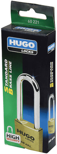 Hugo Locks SB 25L Steel Padlock Lengthened with Key 25mm 1pcs