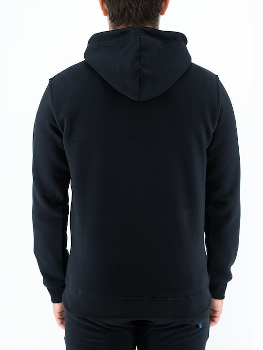 Guy Laroche Herren Sweatshirt mit Kapuze und Taschen Schwarz