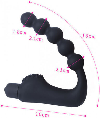 CyprusLoveShop Анални мъниста с вибрация Черни