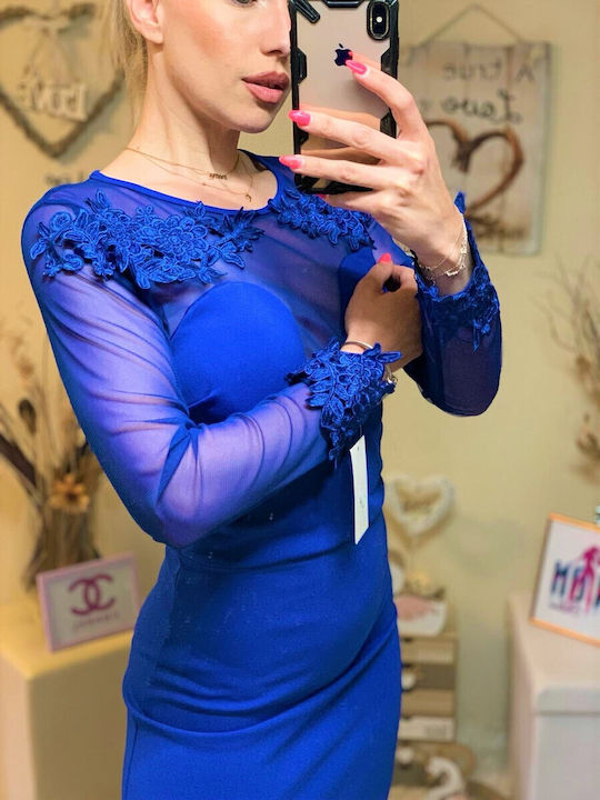 Maxikleid blau