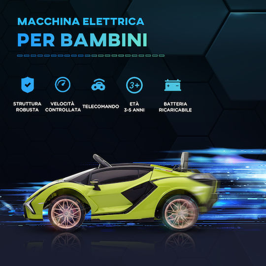 Lamborghini Едноместна с Дистанционно Управление Лицензиран 12 Волта Зеленa