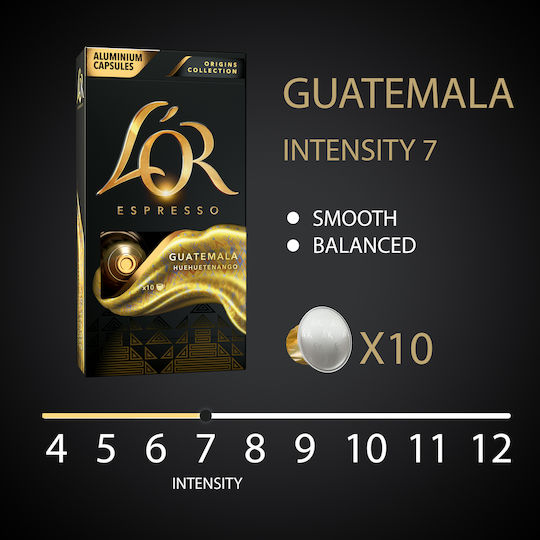L'Or Capsules Espresso Guatemala Compatible with Machine Nespresso 10caps,tobolek