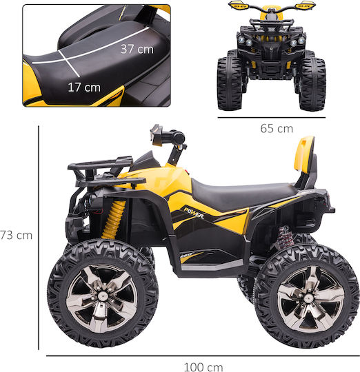 Παιδική Μηχανή Ηλεκτροκίνητη 12 Volt Κίτρινη για 3+ ετών