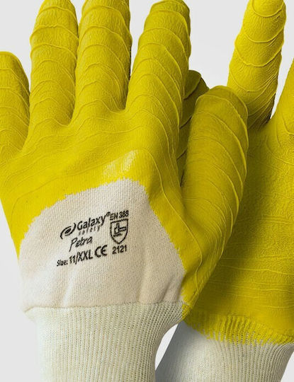 Galaxy Petra Gloves for Work Yellow Latex 1pcs