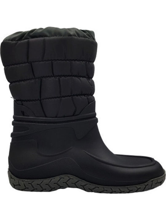 Women's Fur Lined Wellies Black