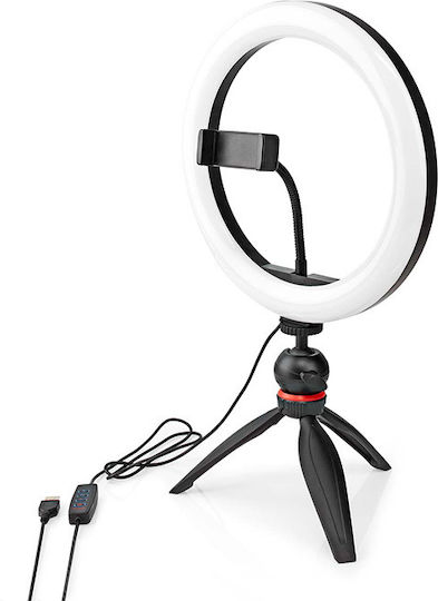 Nedis Ring Light 26cm 2700 - 6700K with Desktop Tripod and Mobile Holder