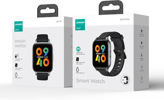 Joyroom JR-FT3 Pro Smartwatch με Παλμογράφο (Dark Gray)
