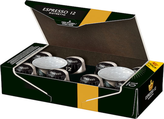 Jacobs Капсули Еспресо Ristretto Ristretto Съвместими с Машина Nespresso 10 броя