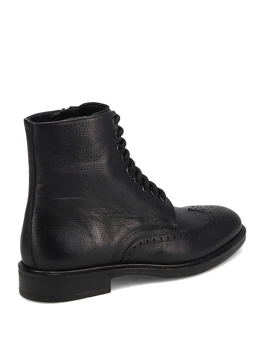 Leather Black Combat Boots