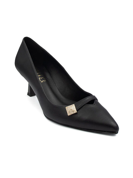 Ellen Leather Heel Black