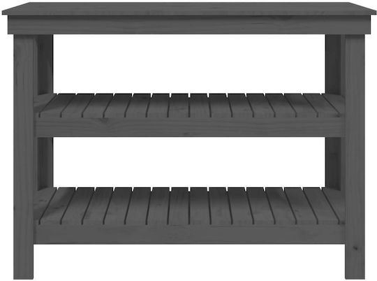 Table Bar from Solid Wood Gray 110.5x50x80cm