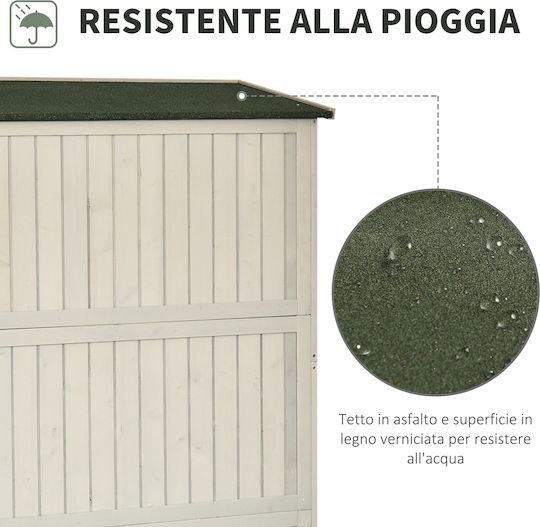 Wooden Garden Shed L1.275xW0.5xH1.64m