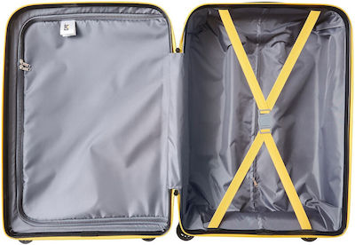 CAT Nested Travel Suitcases Hard Black with 4 Wheels Set 2pcs
