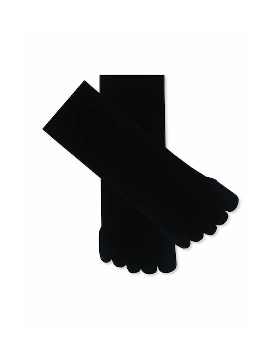 YTLI Women's Solid Color Socks Black