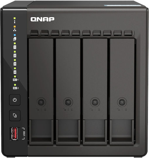 QNap TS-453E NAS Kompakt mit 6 Steckplätzen für HDD/M.2/SSD und 2 Ethernet-Anschlüsse