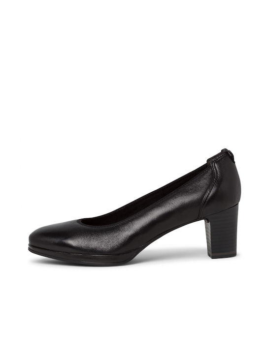 Tamaris Leather Heel Black