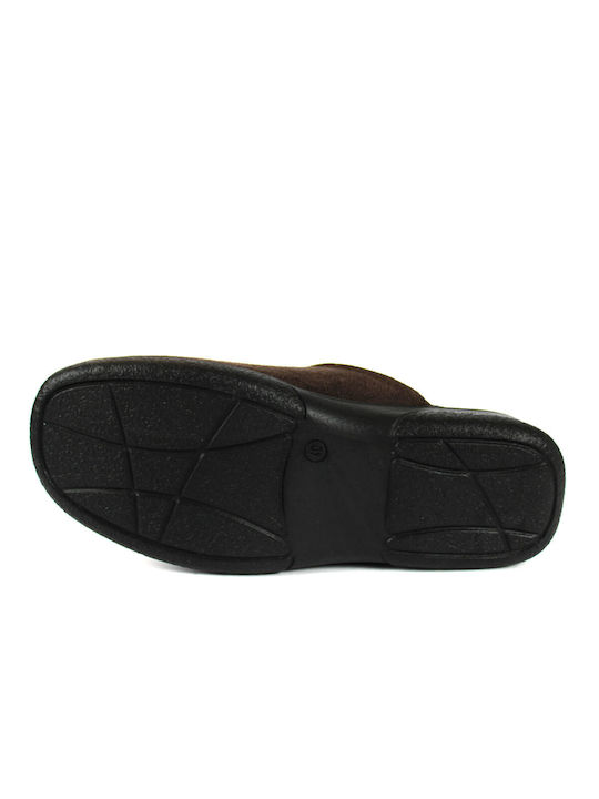 Romylo F14 Men's Slipper Brown