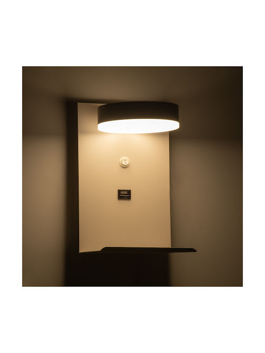 GloboStar Crown Modern Leuchte Wand mit Integrierter LED und Neutralweißes Licht 23x23cm