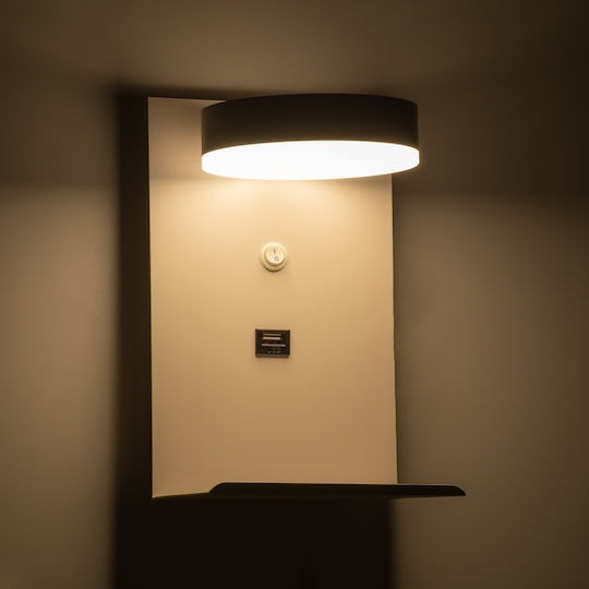 GloboStar Crown Modern Lamp Wall with Integrated LED and Natural White Light 23x23cm