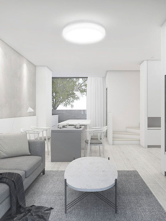 V-TAC Wandmontierte Außen-Deckenleuchte LED IP44 24W mit Warmweiß Licht 29.5x6.5εκ.