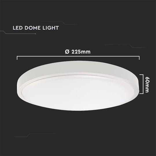 V-TAC Aplice De Exterior Pentru Perete Lampă De Tavan LED IP44 24W Cu Alb Cald 29.5x6.5x6.5cm