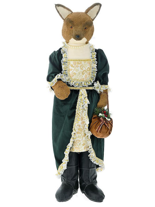 Iliadis Christmas Figure Length 36cm with Basket Fox figurine