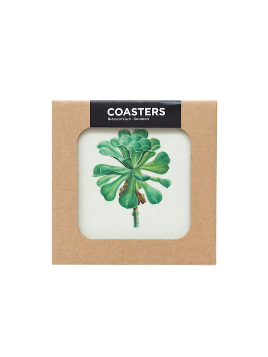 Grupo Erik Botanical Cacti by Kokonote Σουβέρ από Φελλό Πολύχρωμο 9x9cm 4τμχ
