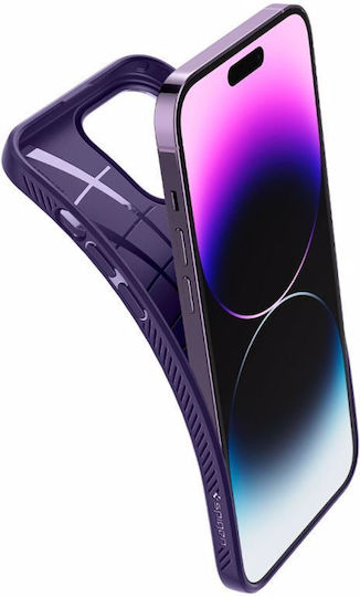 Spigen Liquid Air Umschlag Rückseite Silikon Deep Purple (iPhone 14 Pro Max)