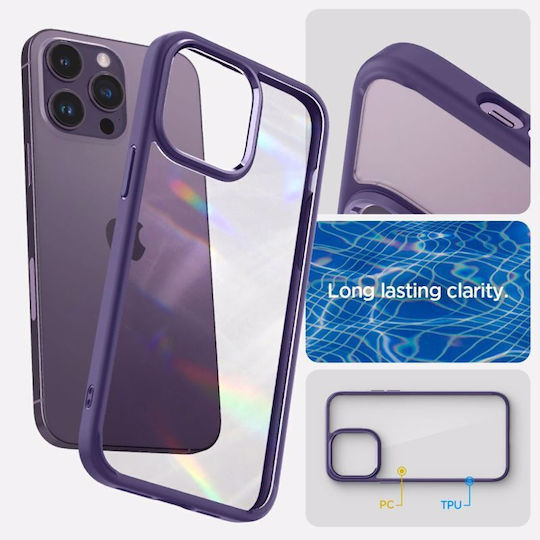 Spigen Ultra Hybrid Back Cover Plastic 2mm Deep Purple (iPhone 14 Pro Max)