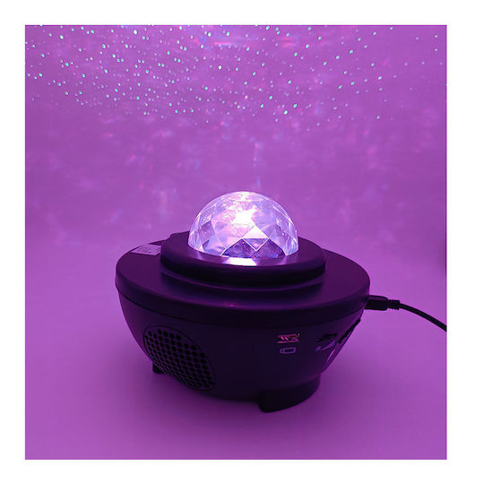 Bass Polska Led Παιδικό Φωτιστικό Projector με Προβολή Αστεριών με Εναλλαγές Χρωματισμών Μαύρο 16.2x16.2x13εκ.