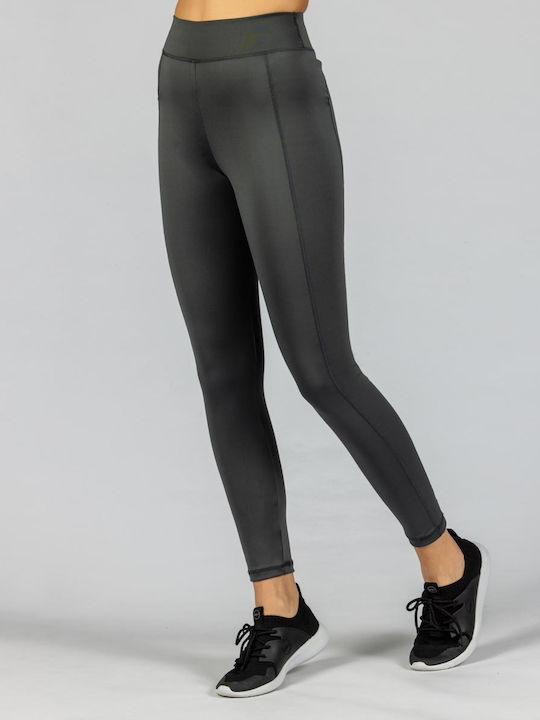 17-21107005 Women's Cropped Training Legging High Waisted Anthracite