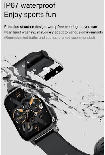 XO H80(s) Smartwatch with Heart Rate Monitor (Black)